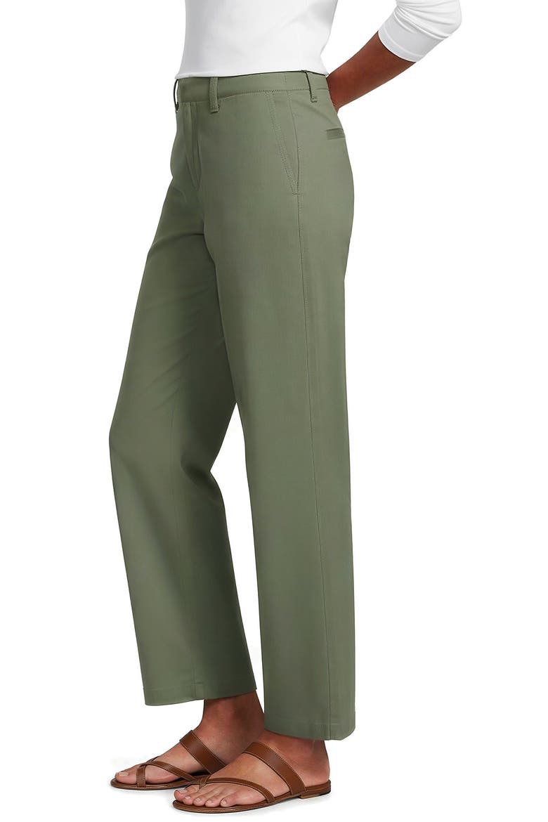 Mid Rise Classic Straight Leg Chino Ankle Pants, Alternate, color, Sage