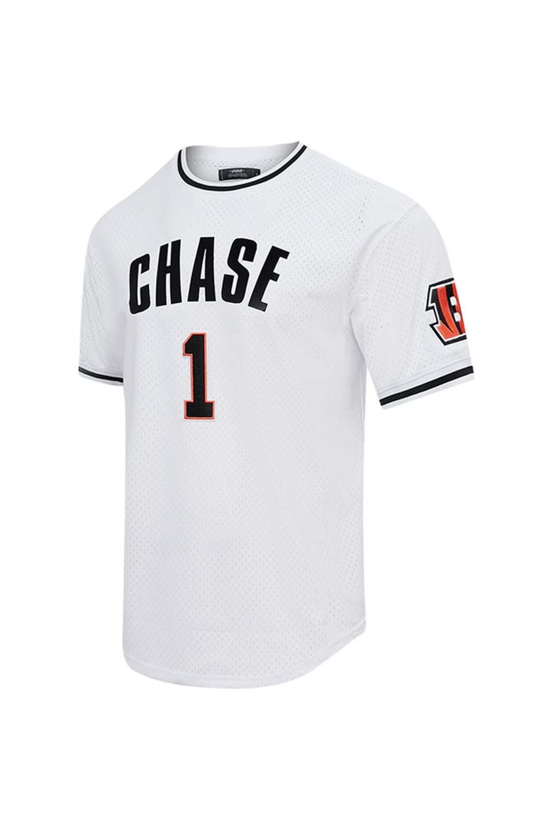 Men's Pro Standard Ja'Marr Chase White Cincinnati Bengals Mesh Player Name & Number Top, Alternate, color, White