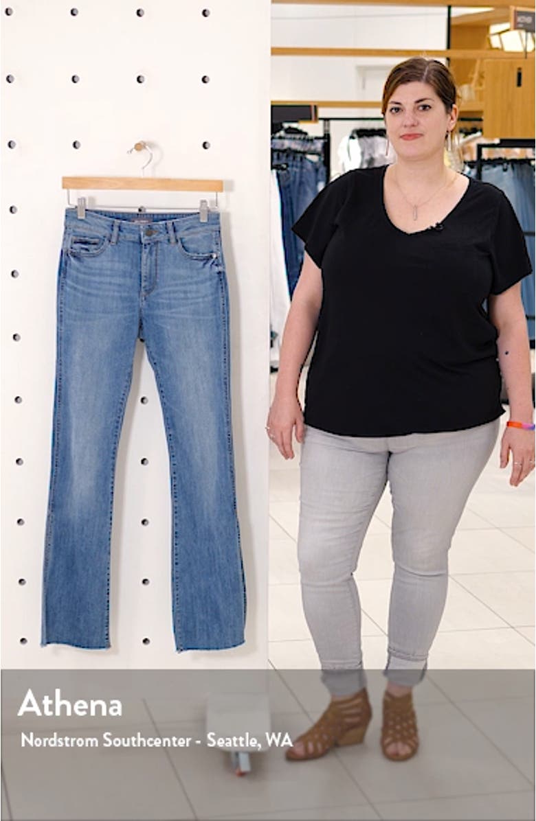 Bridget Instasculpt High Waist Slit Bootcut Jeans, sales video thumbnail