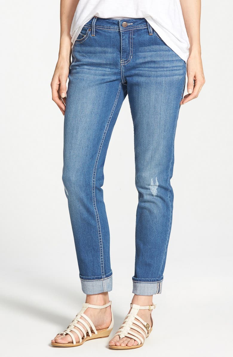 Christopher Blue 'Diane' Roll Cuff Boyfriend Jeans, Main, color,