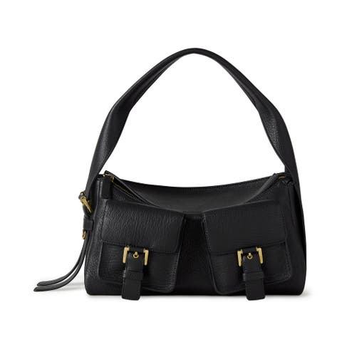 ショルダーバッグ・ポシェット MULBERRY Leather shoulder bag with logo BLACK Mulberry | Women's Bags | Women