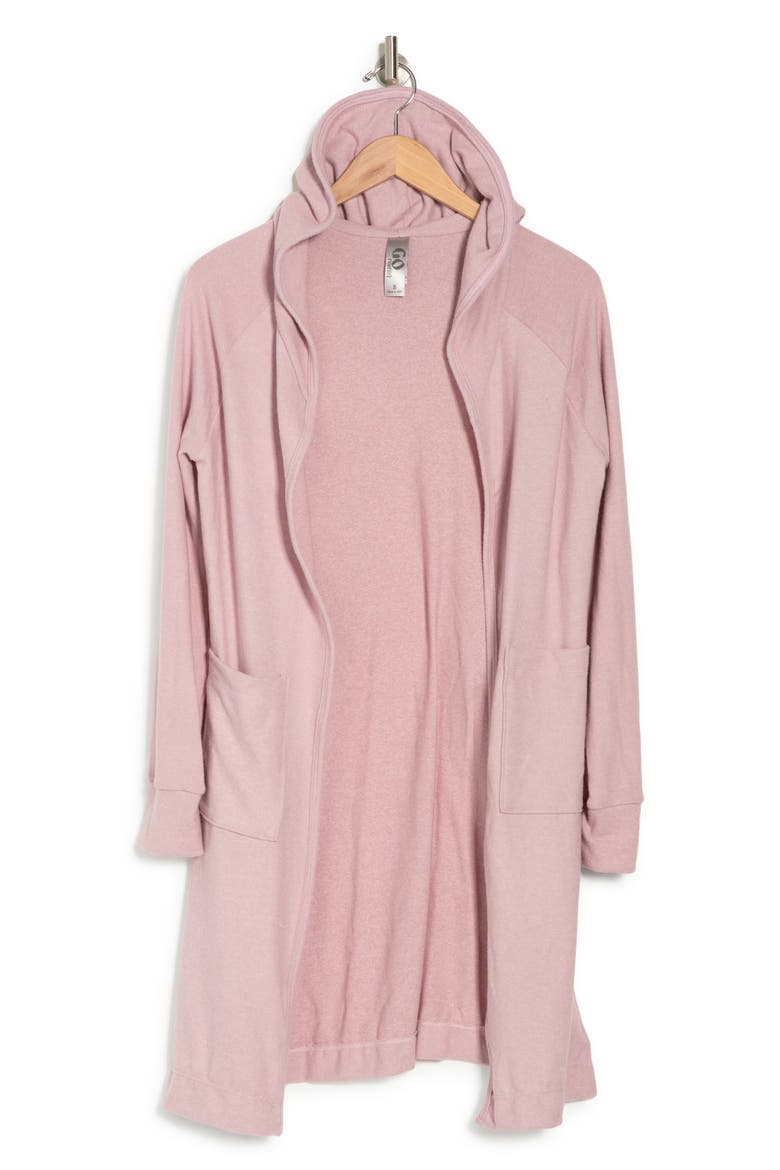 Open Front Long Cardigan, Alternate, color, GOSSAMER PINK