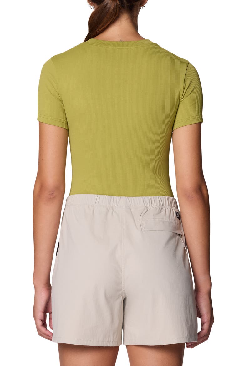 Peak Knit Short Sleeve Tee, Alternate, color, BRIGHT FATIGUE