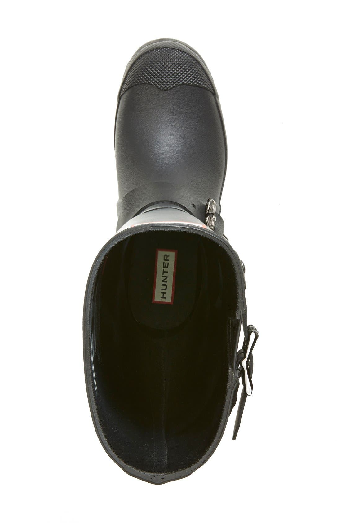 'Tall Moto' Rain Boot (Nordstrom Exclusive), Alternate, color, BLACK
