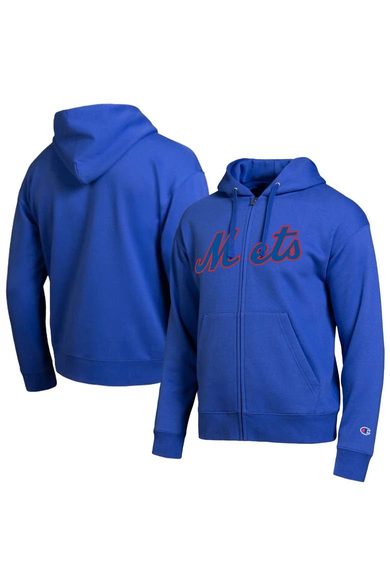 Men's Champion New York Mets Royal All-Star Wordmark Full-Zip Hoodie, Main, color, Royal