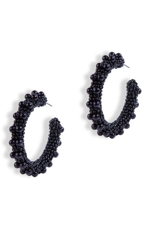 Vidya Beaded Hoop Earrings