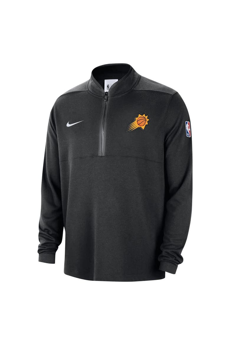 Men's Nike Black Phoenix Suns 2024/25 Courtside Performance Half-Zip Top, Alternate, color, Black