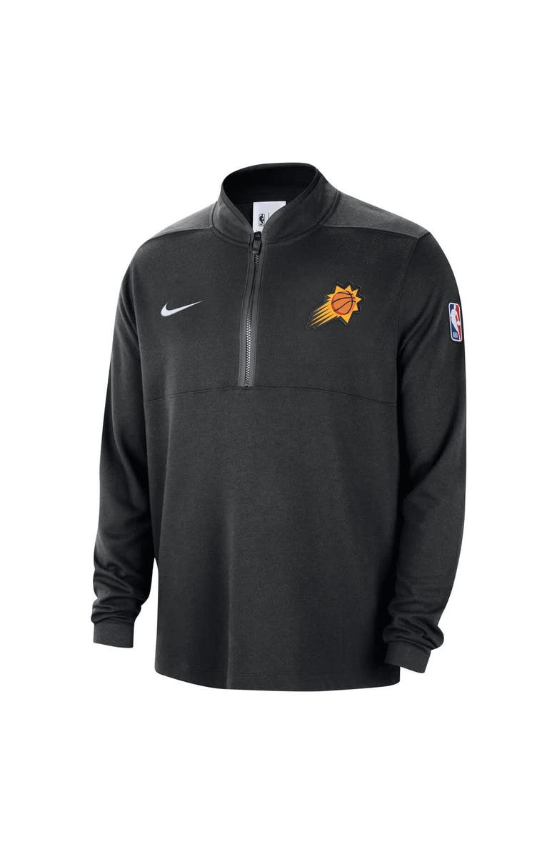 Nike Men's Nike Black Phoenix Suns 2024/25 Courtside Performance Half-Zip Top, Alternate, color, Black