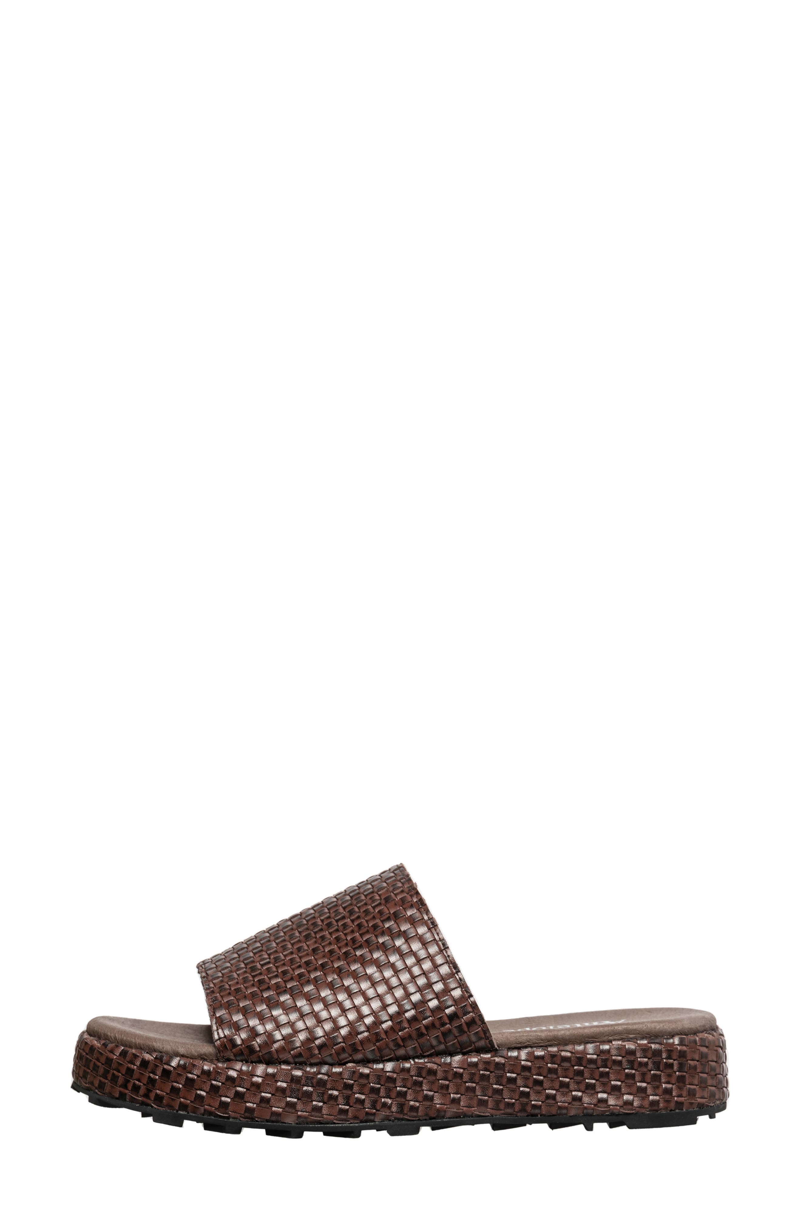ANTELOPE Brea Woven Leather Slide Sandal, Alternate, color, 