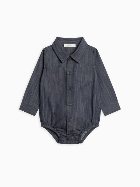 Flint Chambray Collared Bodysuit (Baby)