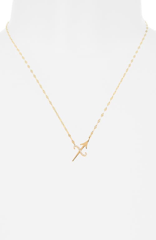 Lana 14k Gold Diamond Zodiac Sagittarius Pendant Necklace In Gold