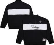 Mitchell & Ness Women's Mitchell & Ness Black Dallas Cowboys Quarter-Zip Jacket
