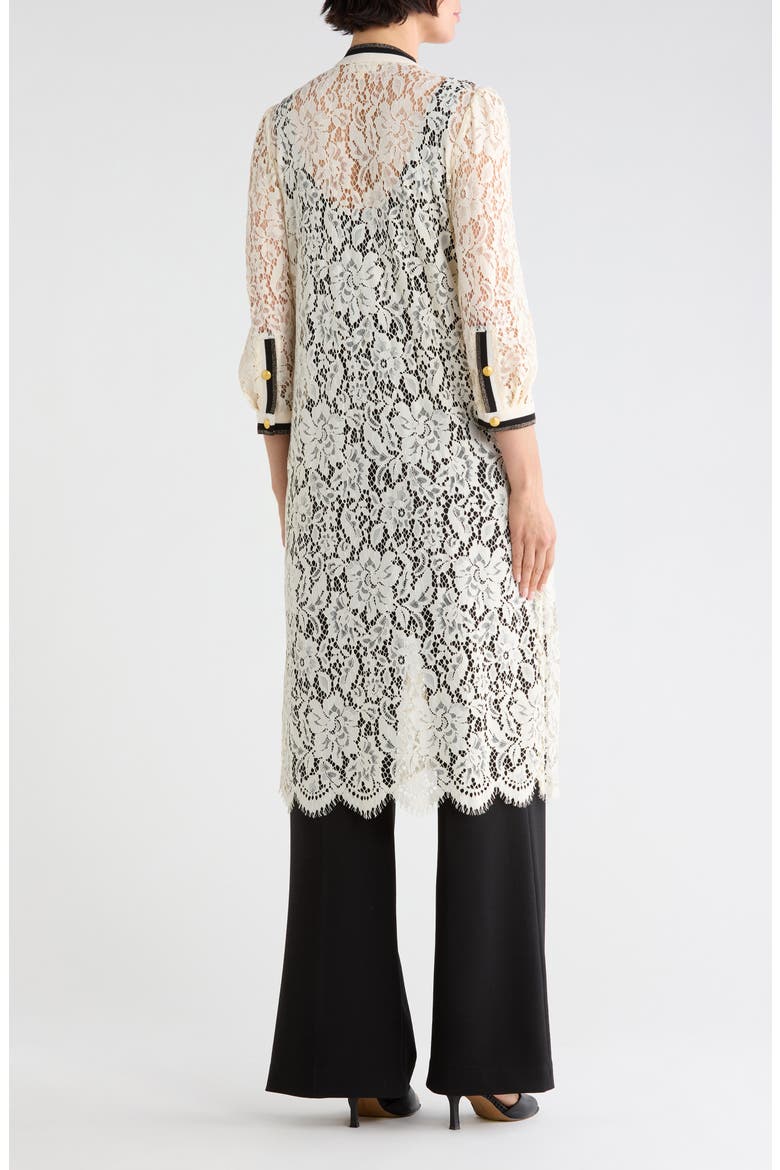 Whisper Lace Cardigan Dress, Alternate, color, ECRU