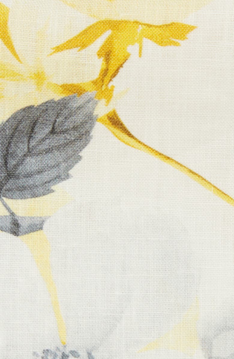 CLIFTON WILSON Floral Linen Pocket Square, Alternate, color,