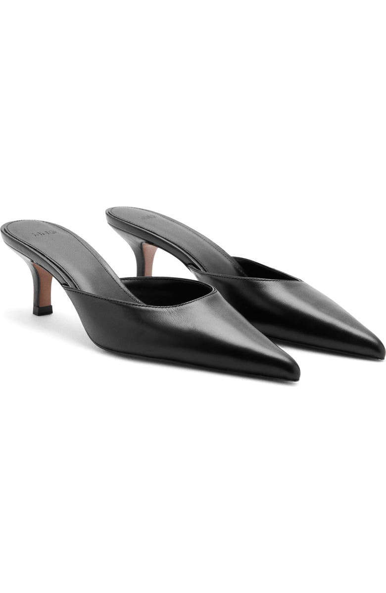 MANGO Pointed Toe Kitten Heel Mule, Main, color,