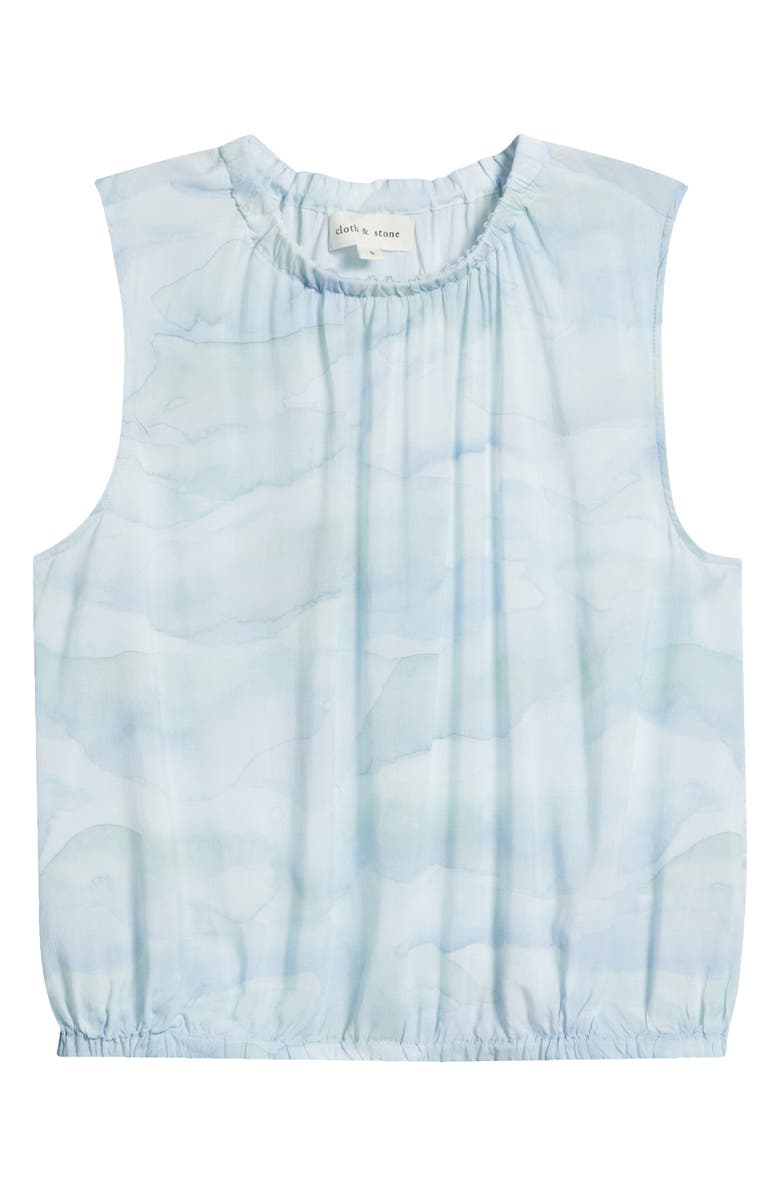 Cloth & Stone Bubble Tank Top, Alternate, color, Waves Camo Print