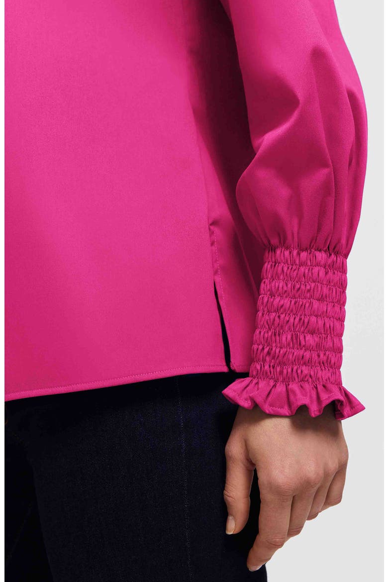 Avril Matte Sateen Button-Up Shirt, Alternate, color, PINK TOURMALINE