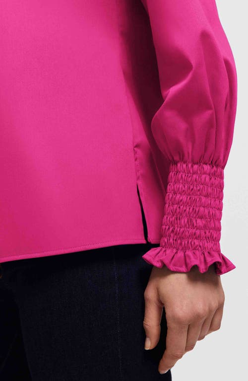 Foxcroft Avril Matte Sateen Button-up Shirt In Pink