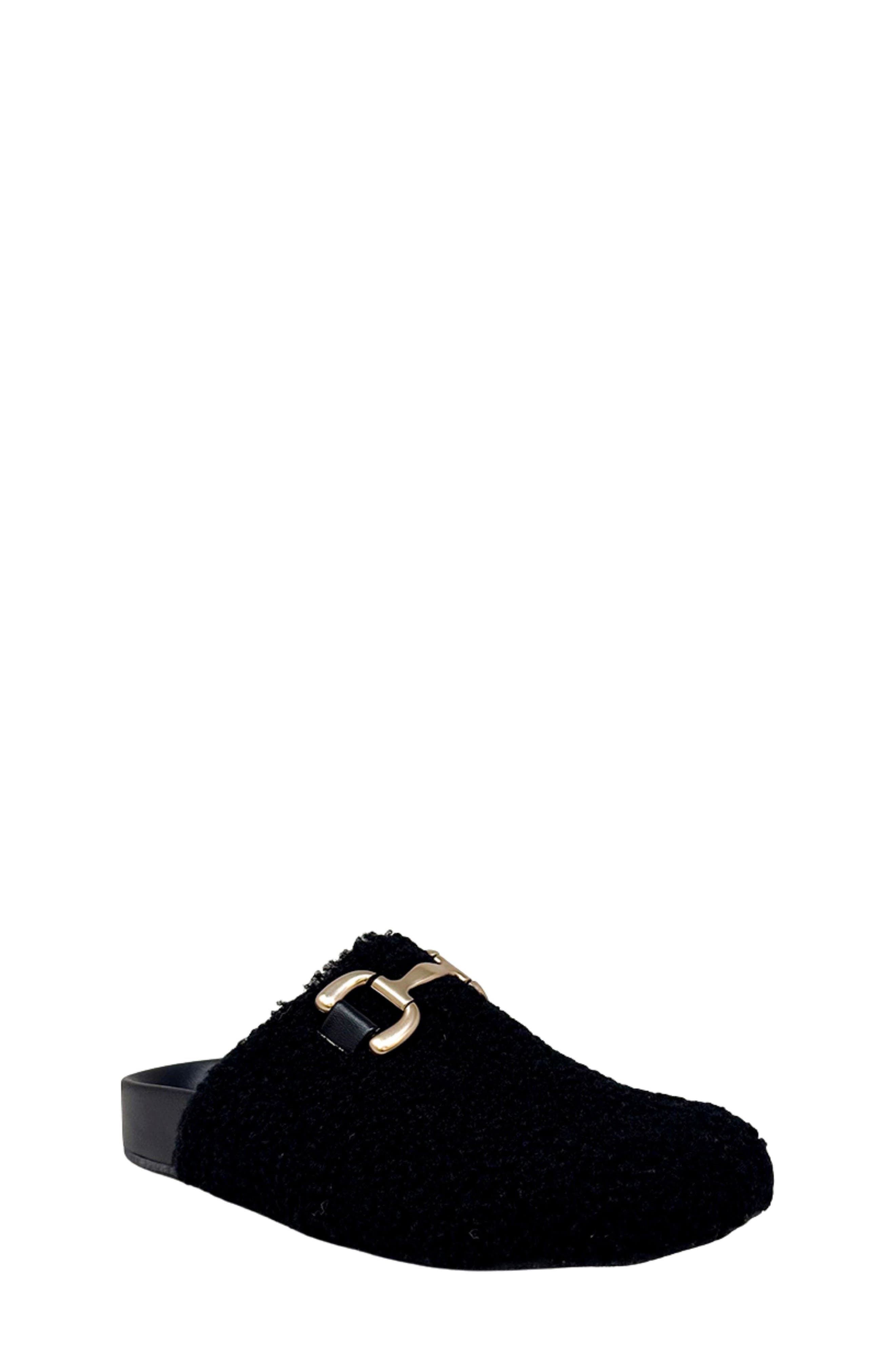 SHUSHOP Kids' Azalea Horsebit Mule, Main, color, Black