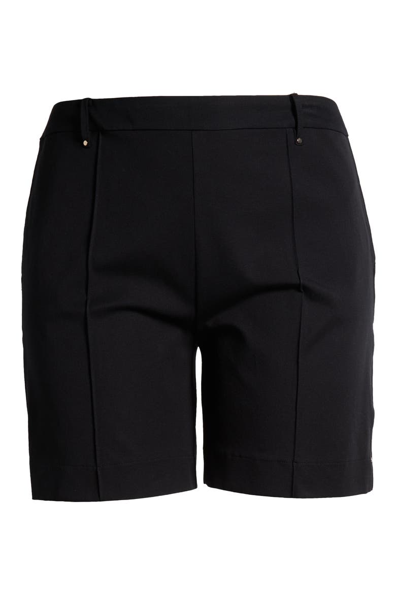 'Lyssentials Amanda Stretch Twill Shorts, Alternate, color, BLACK
