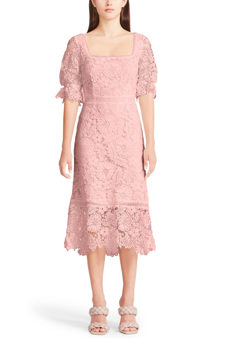 BB Dakota by Steve Madden Did It My Way Lace Midi Dress, Main, color, 