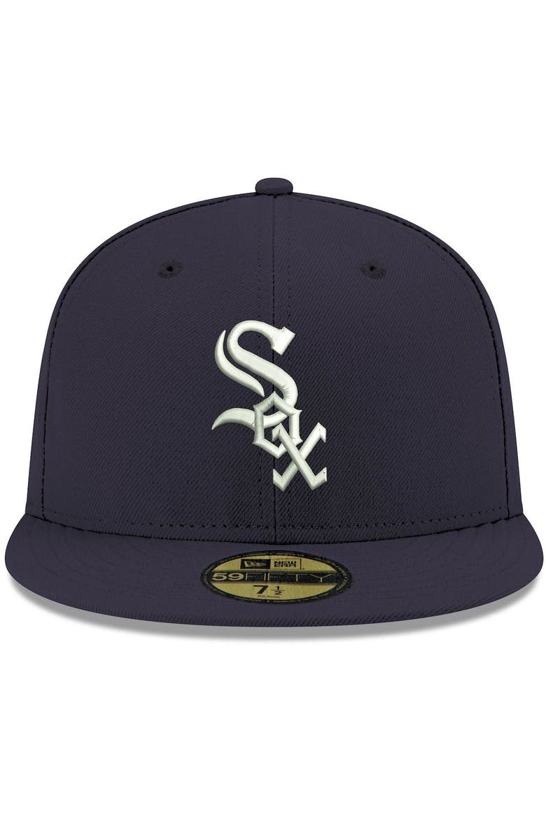 Men's New Era Navy Chicago White Sox White Logo 59FIFTY Fitted Hat, Alternate, color, Navy