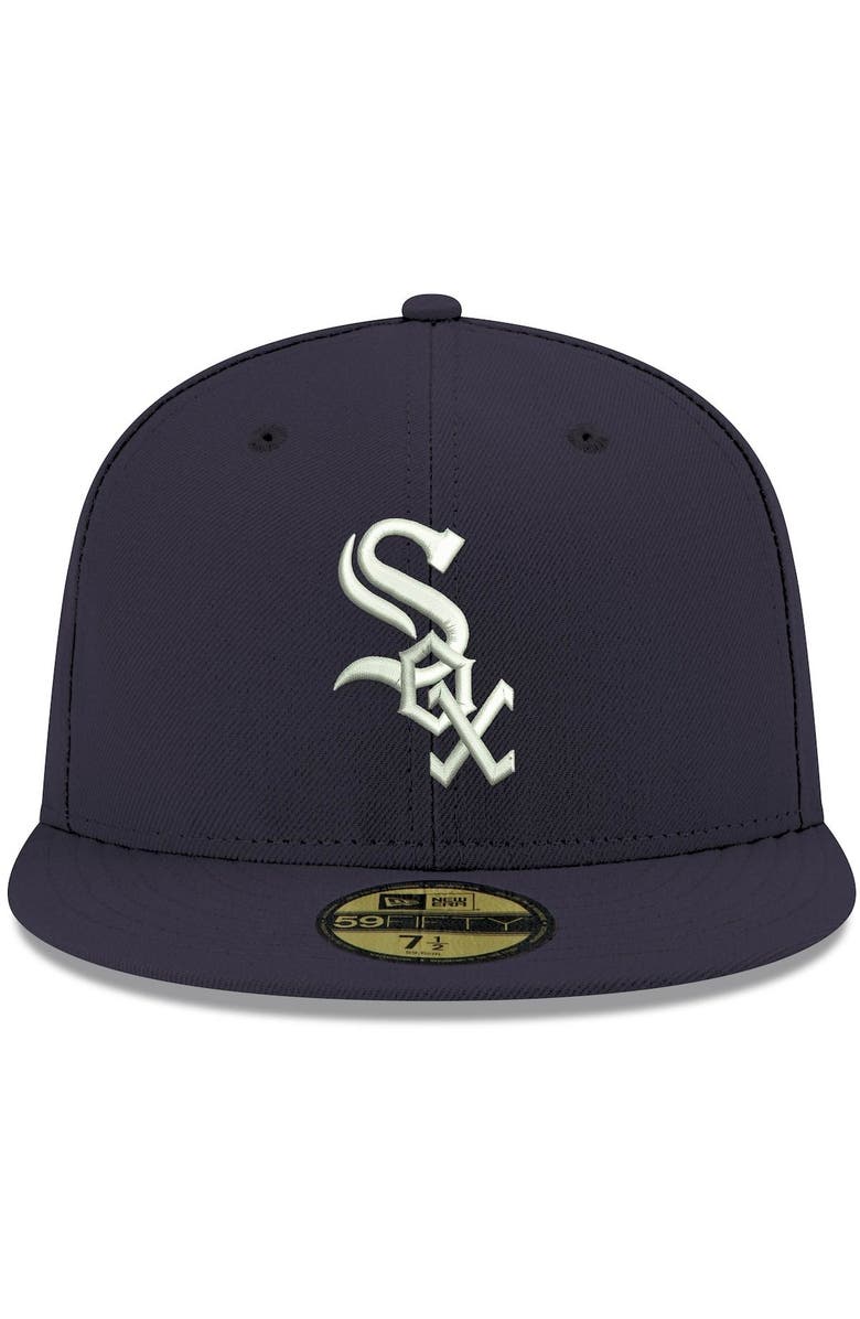 New Era Men's New Era Navy Chicago White Sox White Logo 59FIFTY Fitted Hat, Alternate, color, Navy