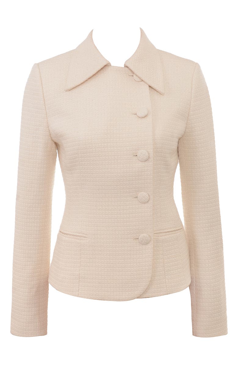 HOUSE OF CB Misha Bouclé Jacket, Alternate, color, Cream