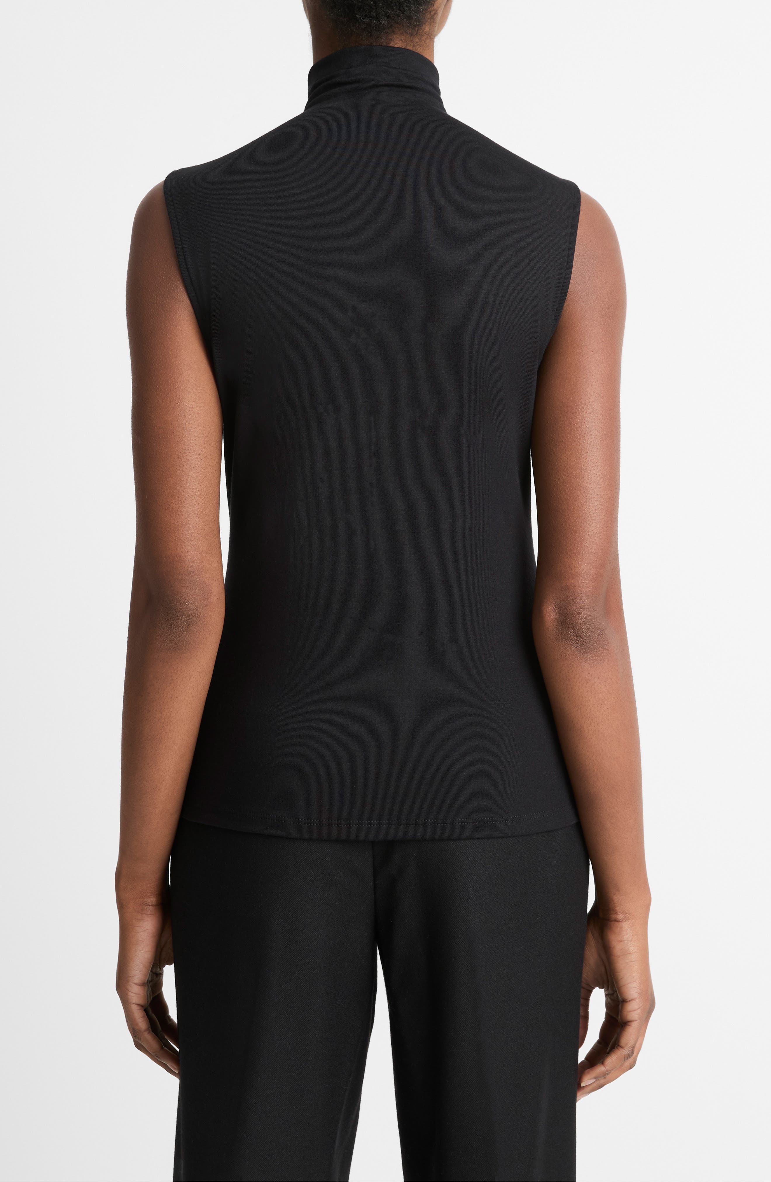 Sleeveless Modal Turtleneck Top - image 2