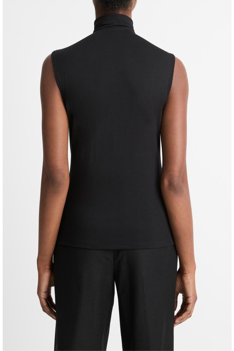 Sleeveless Modal Turtleneck Top, Alternate, color, BLACK