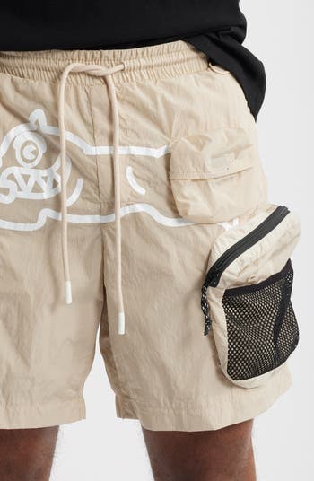 Running Dog Graphic Cargo Hiker Shorts