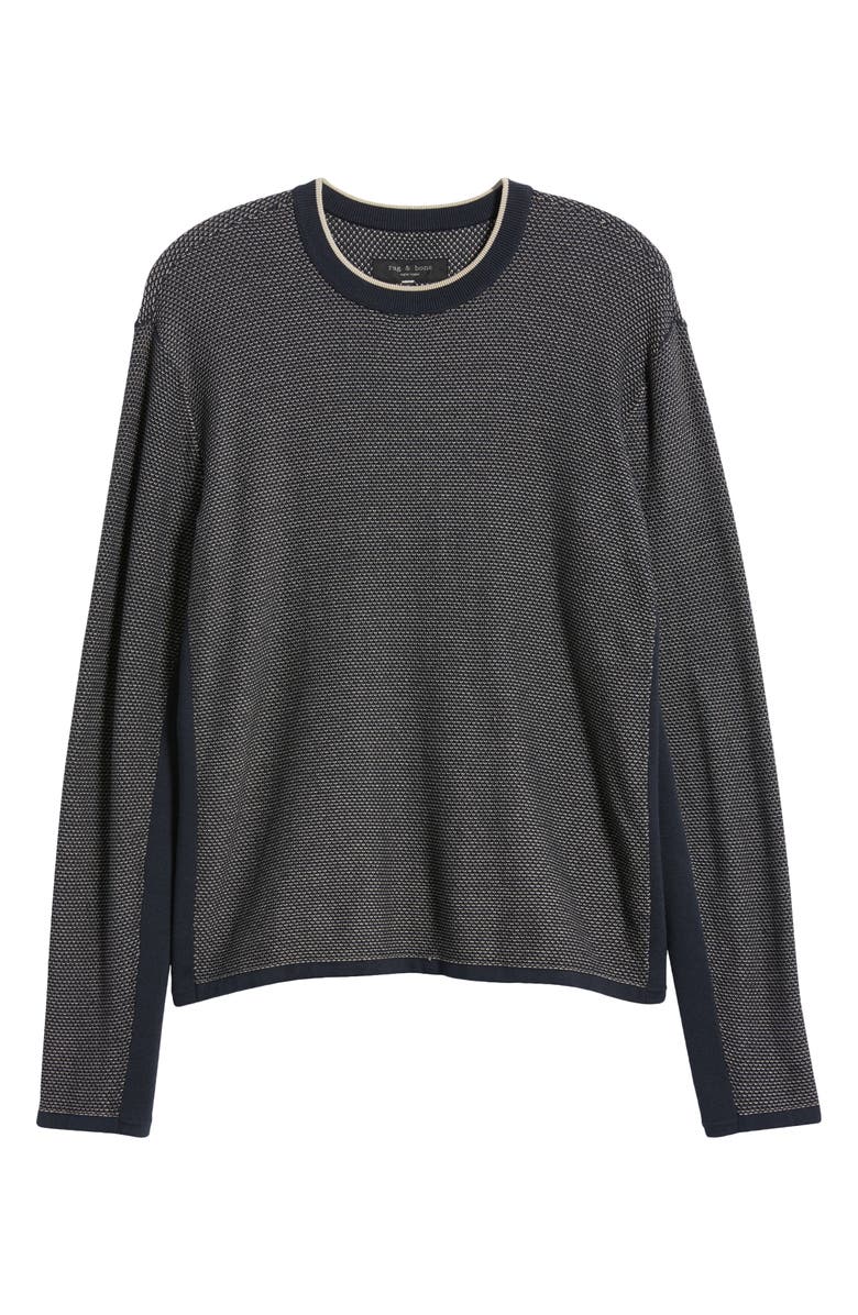 rag & bone Norton Crewneck Sweater, Alternate, color, Navy