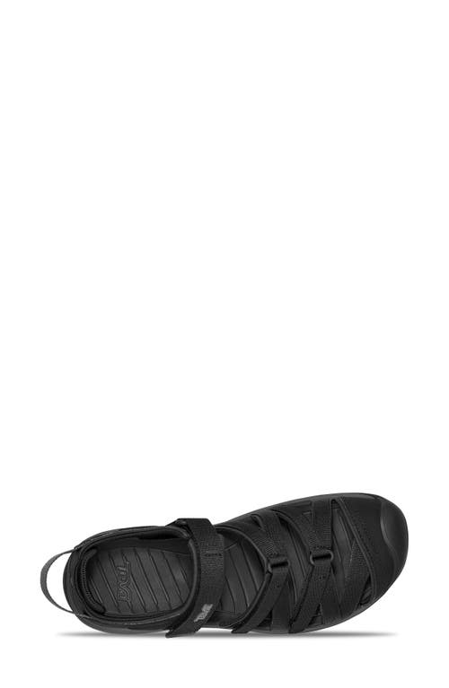 Teva Tirra Womens Contrast Trim Textured Sport Sandals In Black