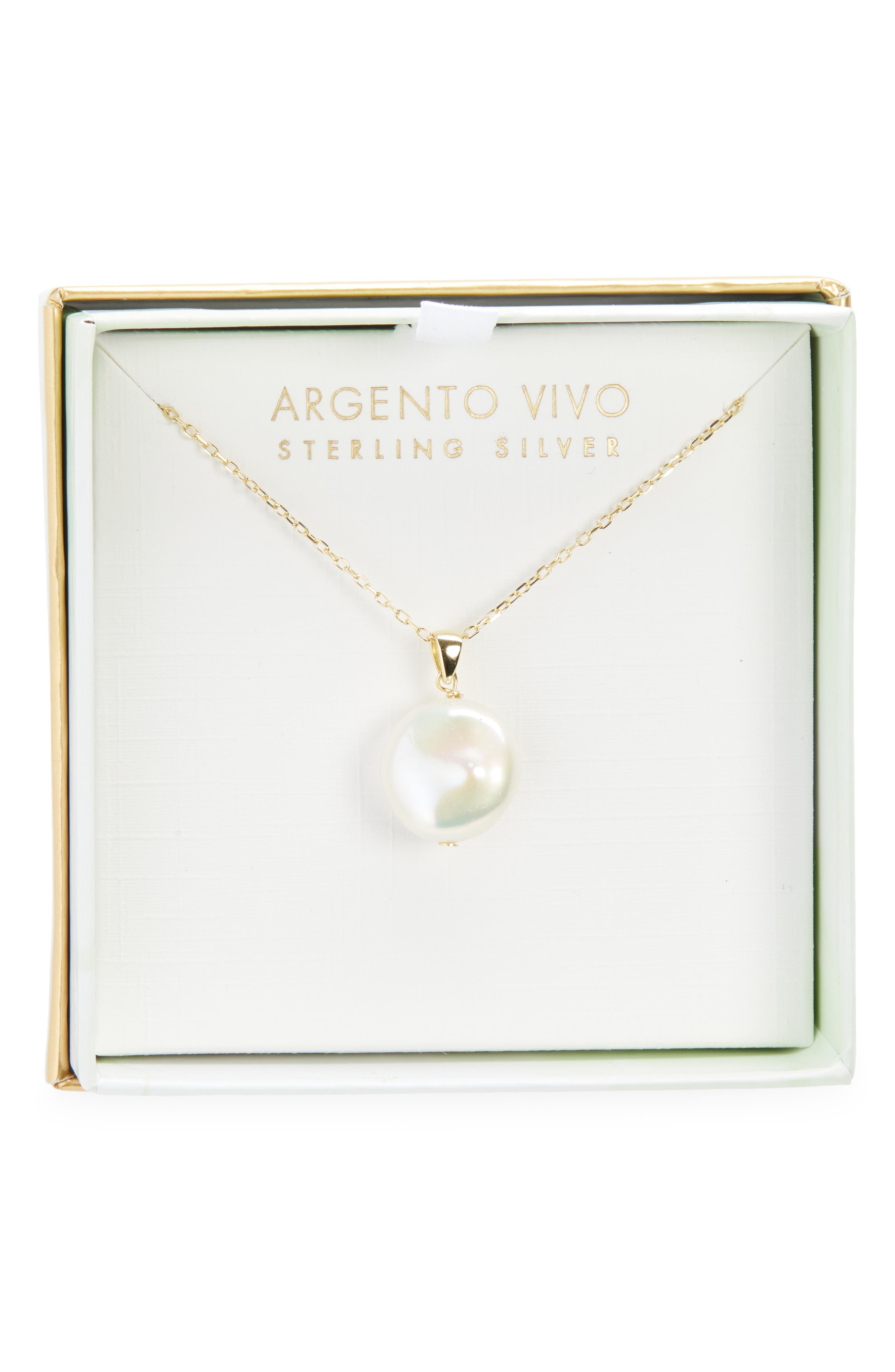 ARGENTO VIVO Faux Pearl Pendant Necklace