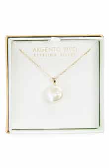 ARGENTO VIVO Faux Pearl Pendant Necklace