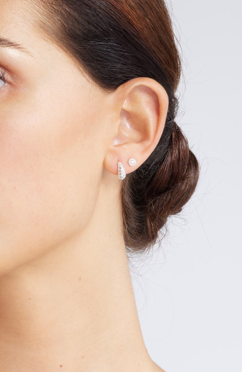 Nordstrom Demi Fine Set of 2 Stud Earrings, Alternate, color, Sterling Silver Plated