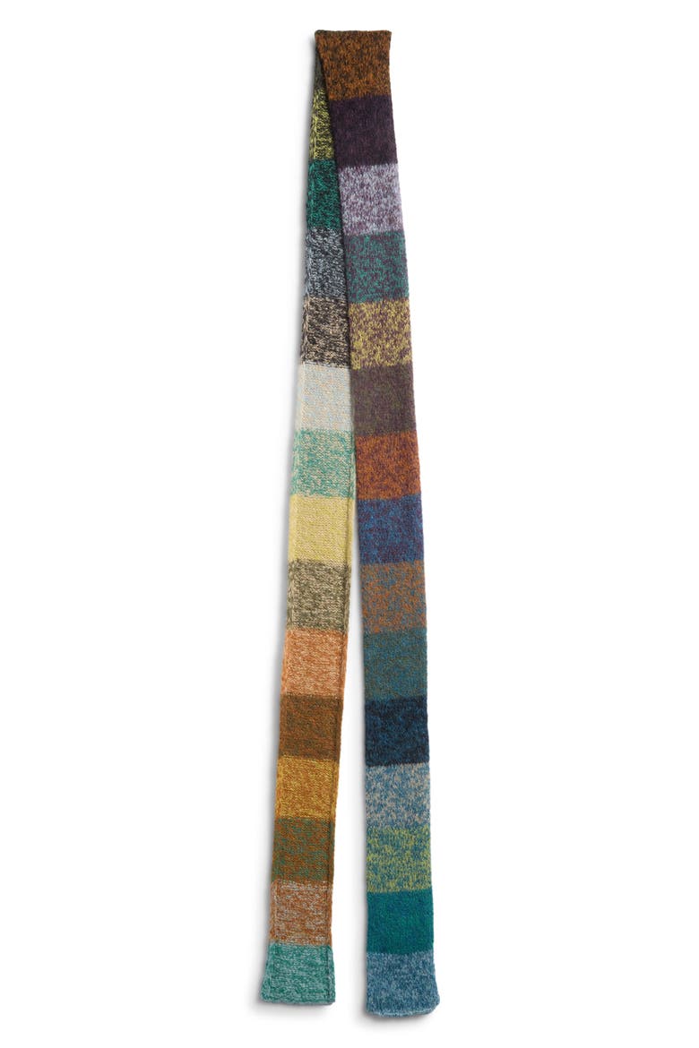 Thin Alpaca & Wool Blend Scarf, Alternate, color, MULTI