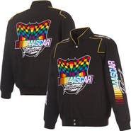 JH DESIGN Men's JH Design Black NASCAR Merchandise YAAASCAR Pride Full-Snap Jacket
