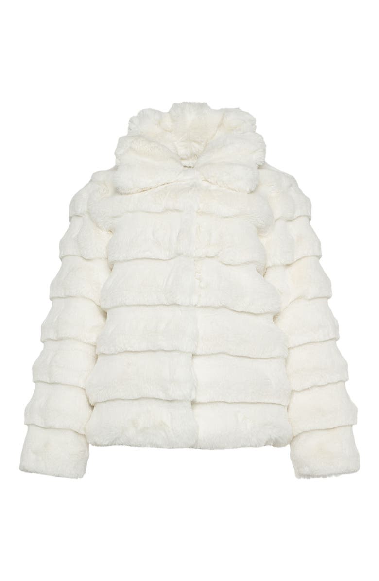 Lyla Grant Fur-Free Horizontal Chinchilla (Faux Fur) Jacket, Alternate, color, White Chinch