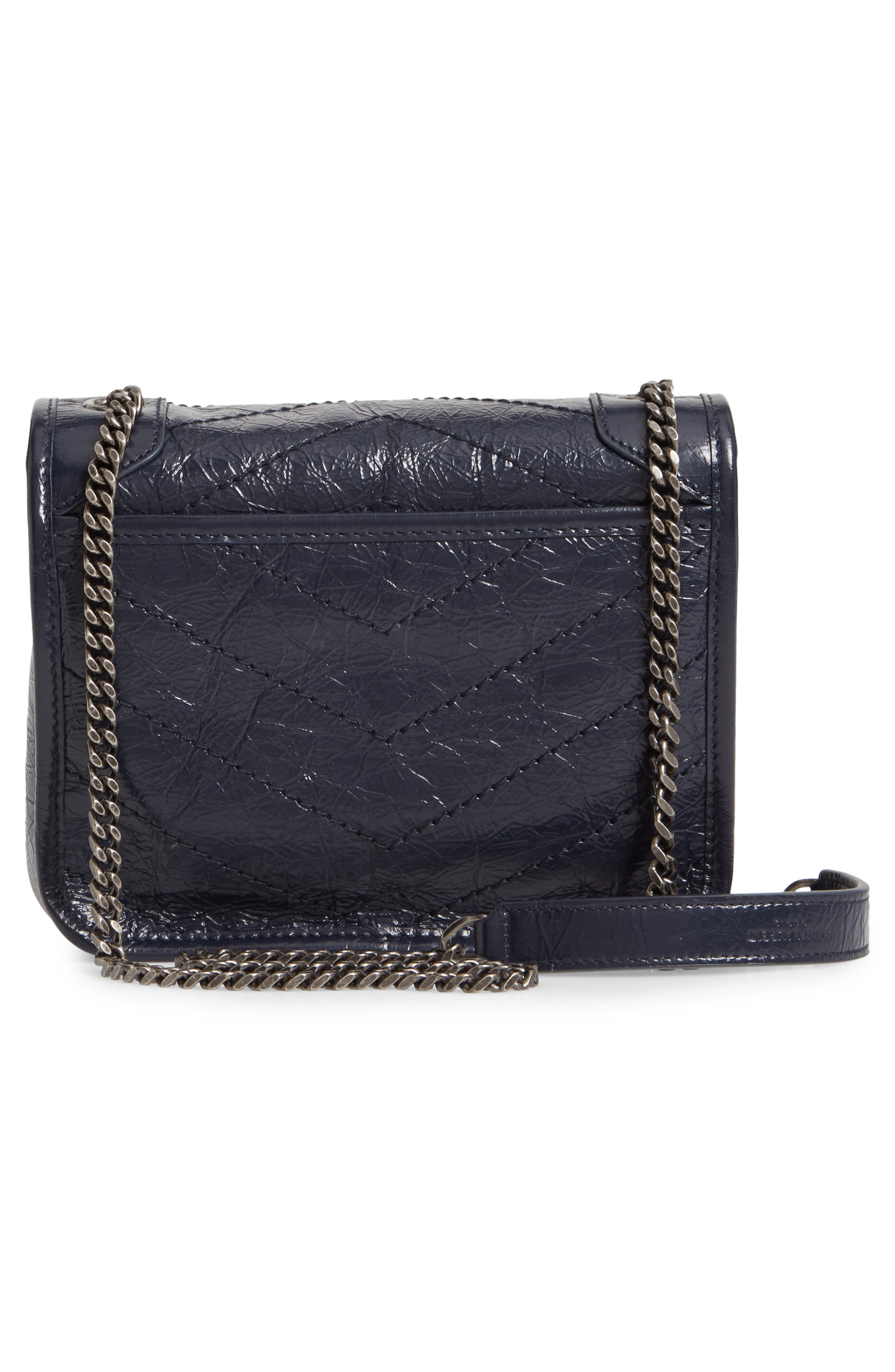 Niki Leather Crossbody Bag, Alternate, color, MARINE