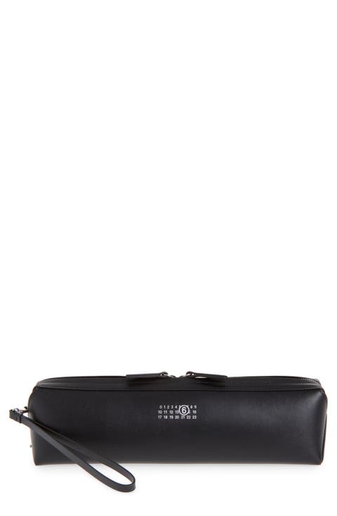 Numeric Logo Leather Clutch