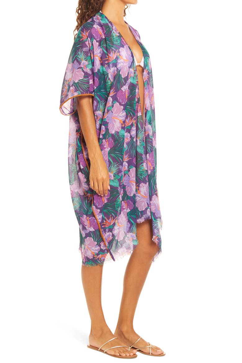 Lorelei Open Front Cover Up, Alternate, color, PURPLE
