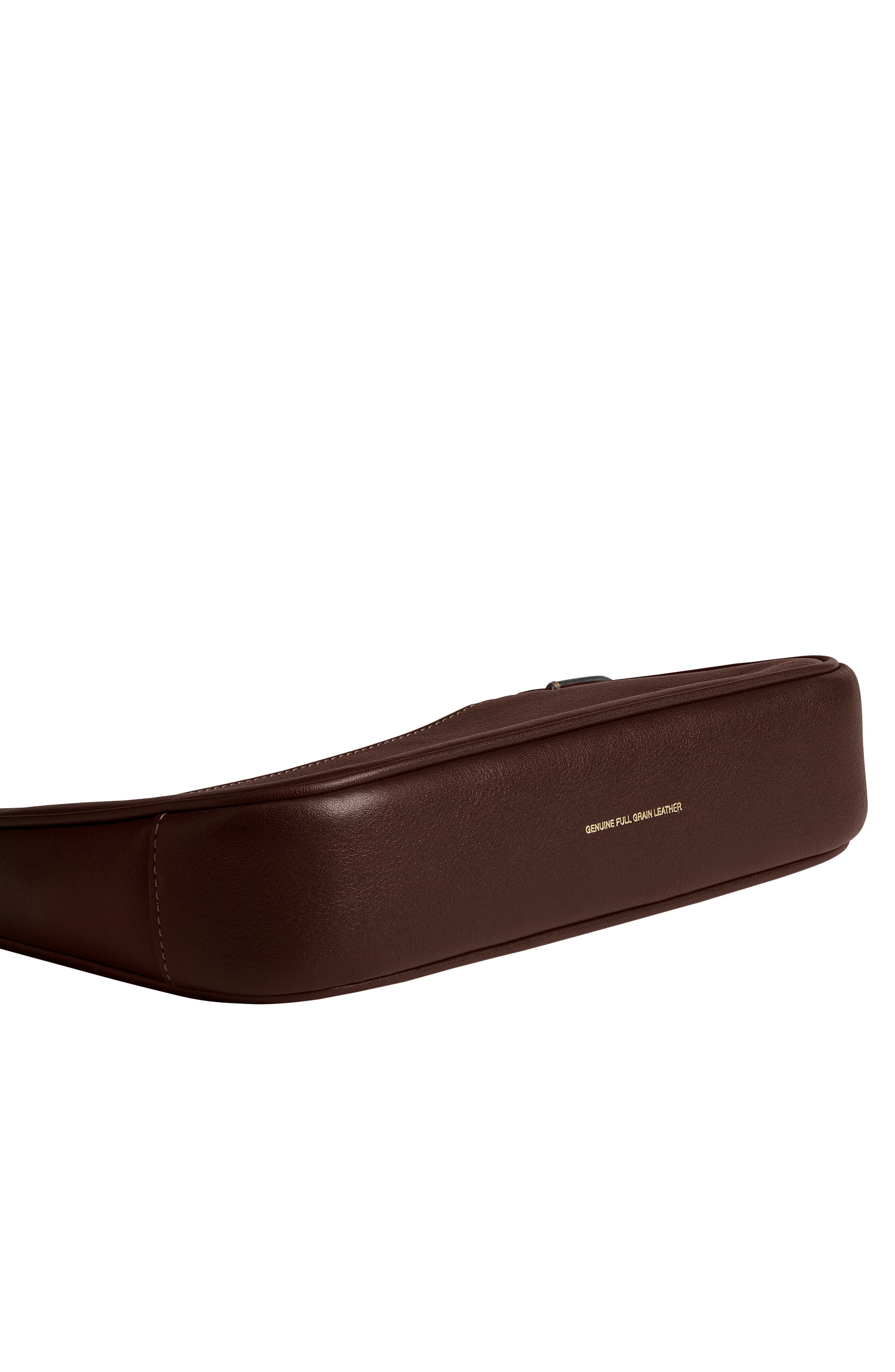 COACH Plaza Natural Grain Leather Shoulder Bag, Alternate, color, Maple