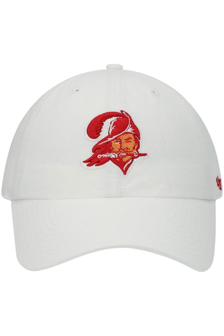 Men's '47 White Tampa Bay Buccaneers Legacy Clean Up Adjustable Hat, Alternate, color, White