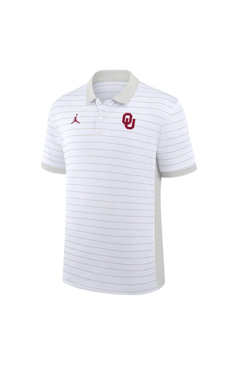 Jordan Brand Men's Jordan Brand White Oklahoma Sooners 2025 Early Season Coaches Sideline Victory Stripe Performance Polo, Alternate, color,