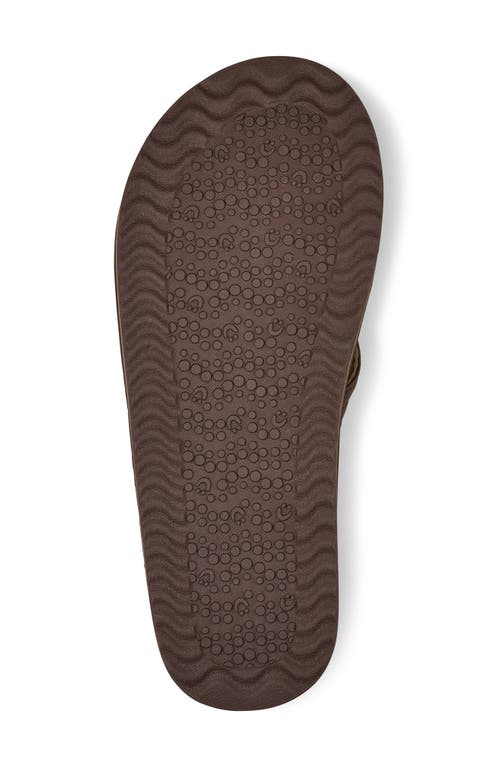 Sanuk Ziggy Plush Flip Flop In Brown