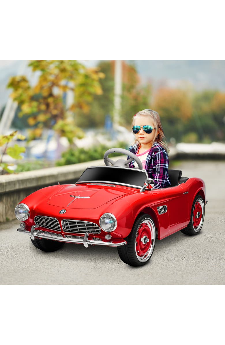 Aosom Licensed BMW 12V Kids Electric Car with 3-Speed Remote Control, Alternate, color, Red