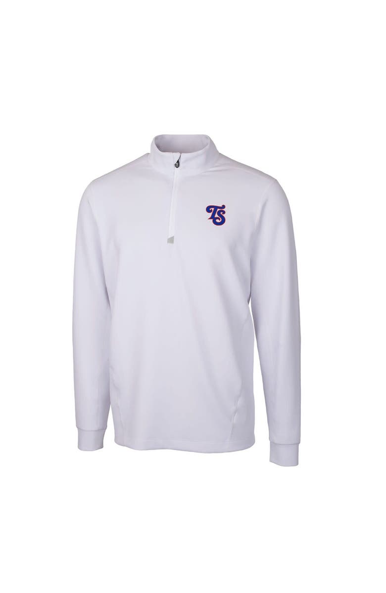 Cutter & Buck Men's Cutter & Buck White Tennessee Smokies Traverse Stretch Quarter-Zip Pullover Top, Alternate, color,