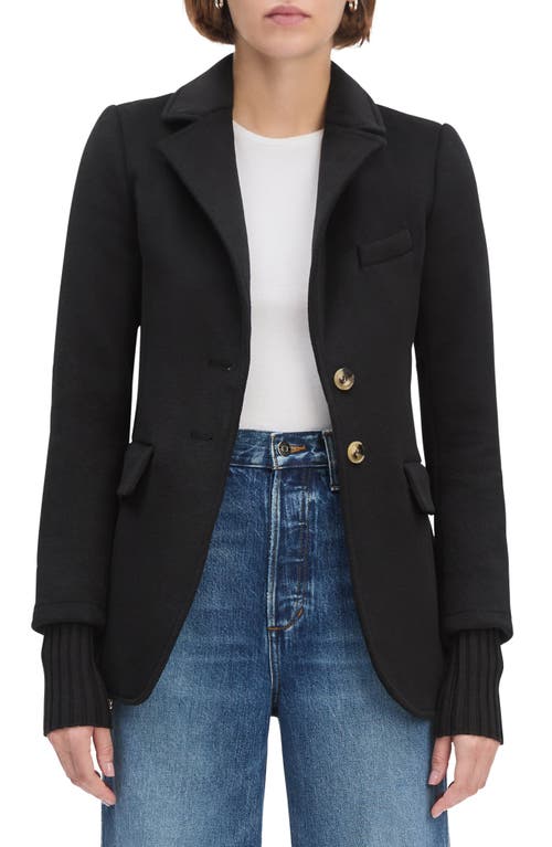 Favorite Daughter The City Layered Wool Blend Blazer In Black