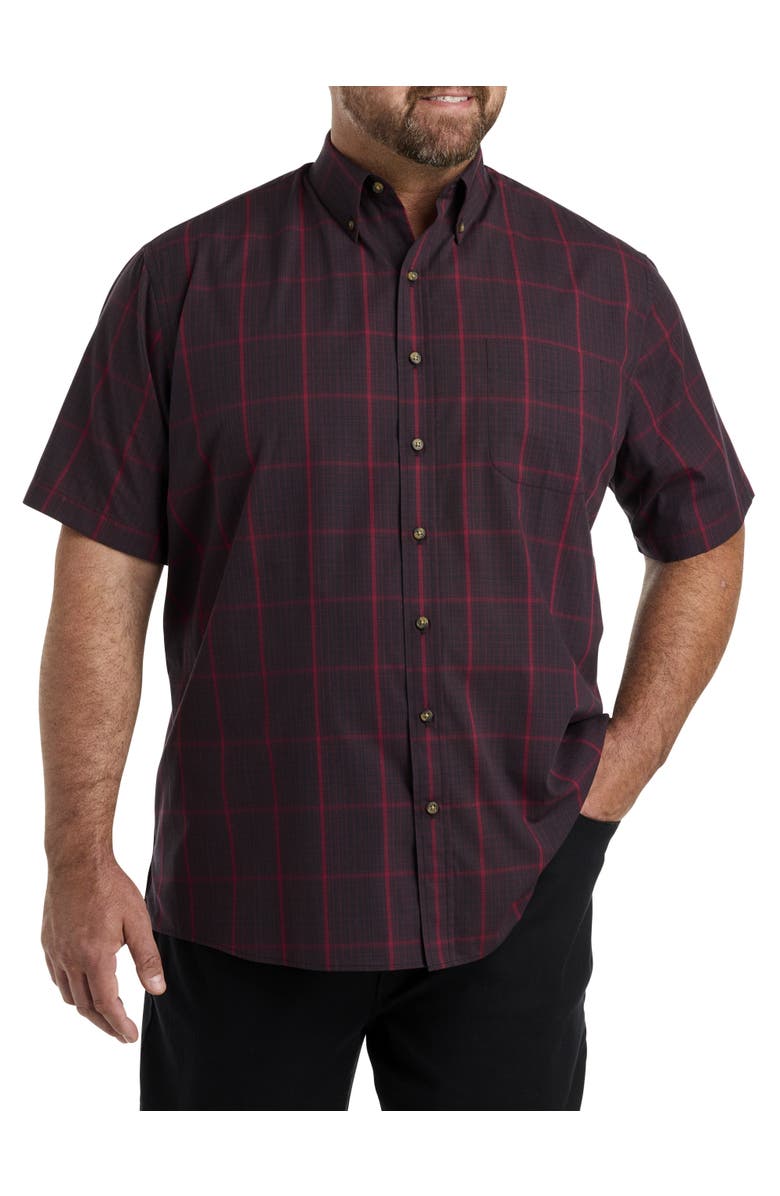 Harbor Bay by DXL Easy-Care Plaid Sport Shirt, Main, color,